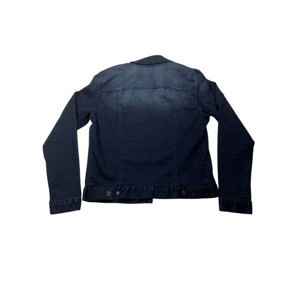 Guess Womens Dark Wash Denim Jacket S With Button Pockets Size Small NWOT - Picture 12 of 12